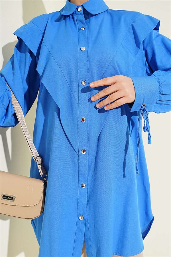 Blue V-Neck Shirt
