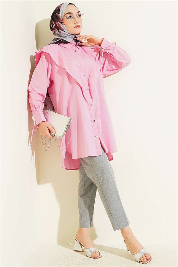 Pink V-Neck Shirt