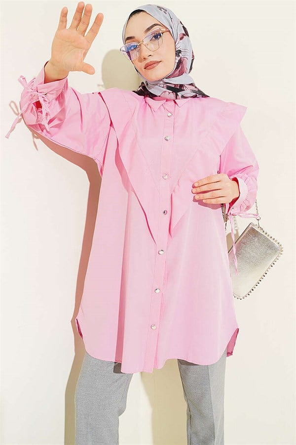 Pink V-Neck Shirt