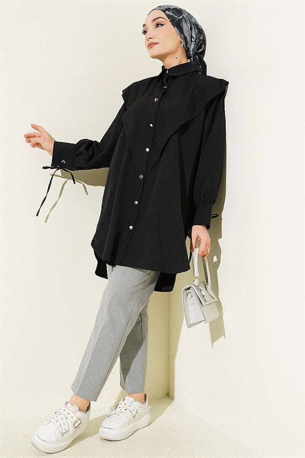 Black V-Neck Shirt