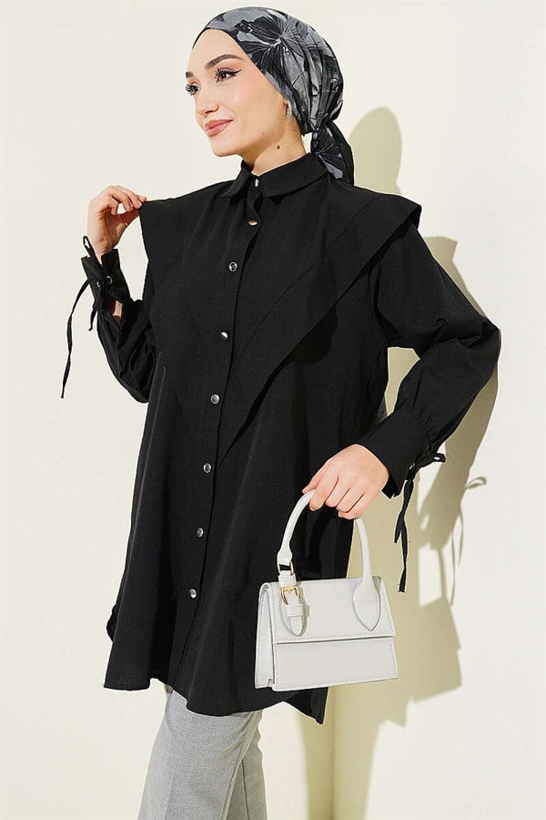 Black V-Neck Shirt