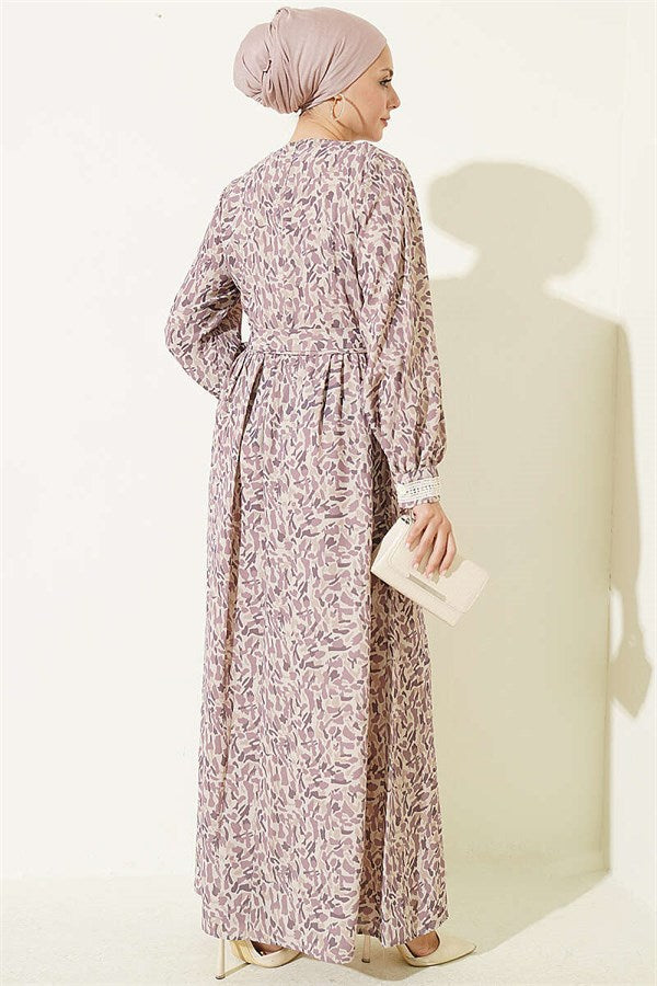 Ankle Lace Detail Dress Lilac