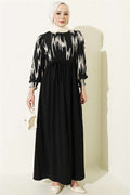 Ankle-Sized Embroidered Dress, Beige
