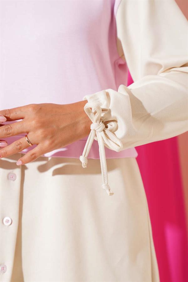 Tunic with Tunneled Ankles and Garnish in Pink