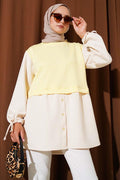 Tunic with Tunneled Ankles and Garnish in Yellow