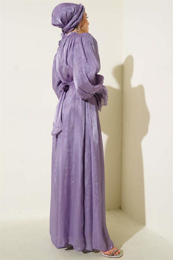 Lilac Dress with Ruffled Wrist Shawl Gift