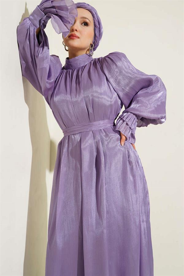 Lilac Dress with Ruffled Wrist Shawl Gift