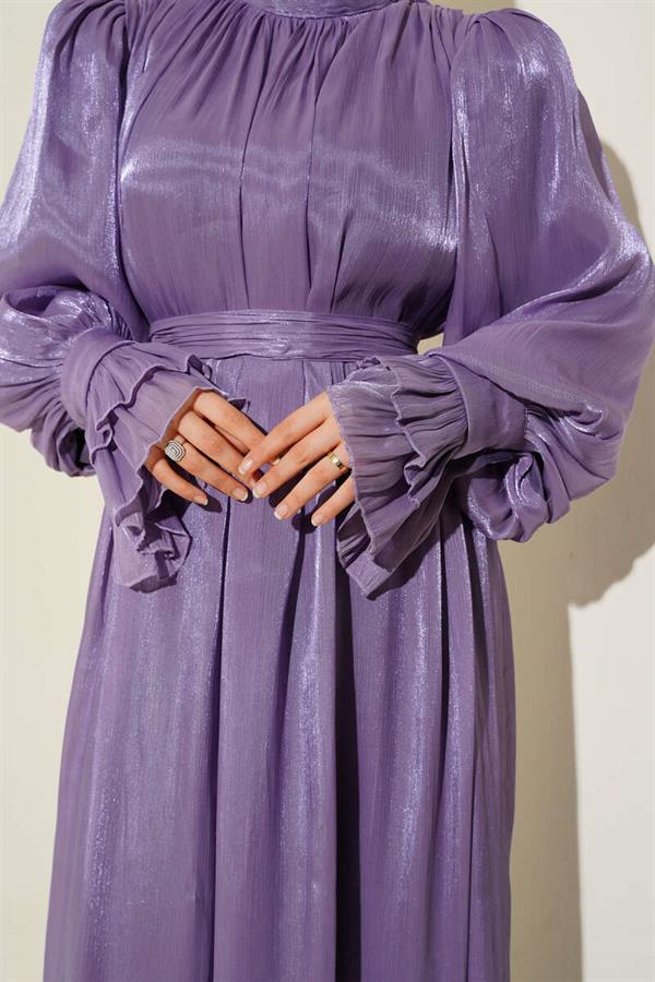 Lilac Dress with Ruffled Wrist Shawl Gift
