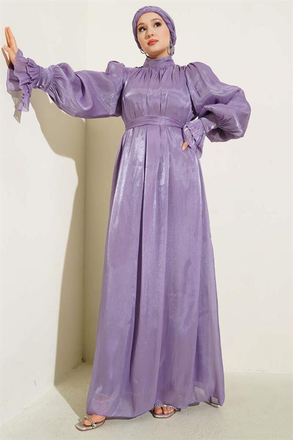 Lilac Dress with Ruffled Wrist Shawl Gift