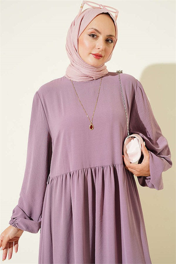 Crew Neck Ayrobin Dress Lilac