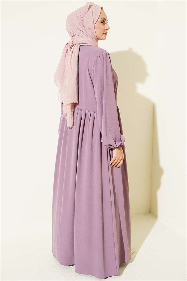 Crew Neck Ayrobin Dress Lilac