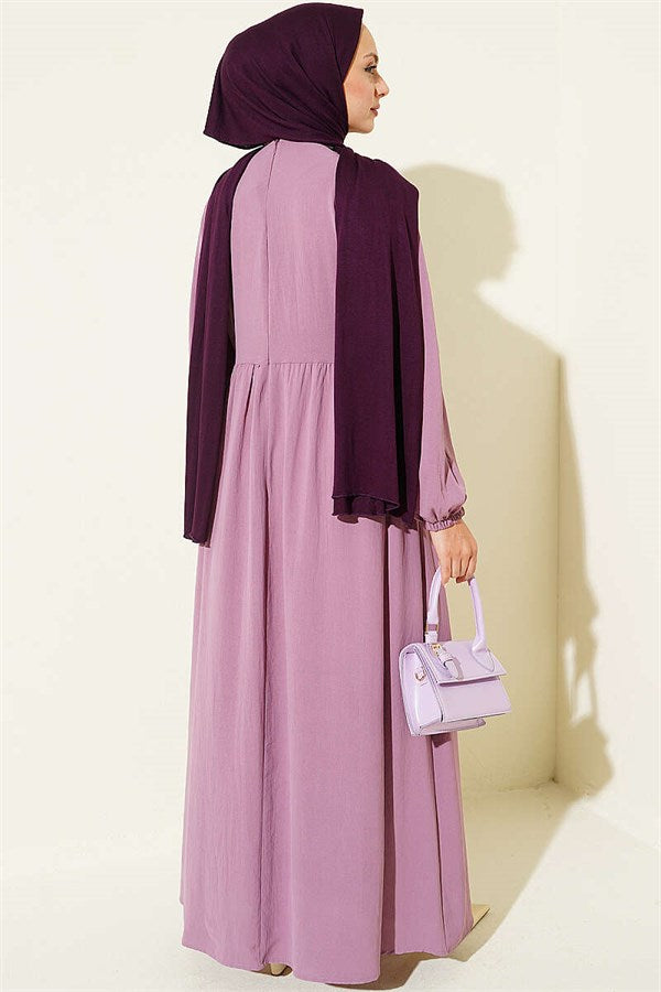 Crew Neck Ayrobin Dress Purple