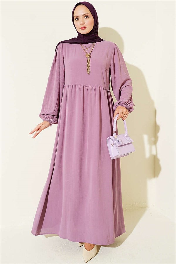 Crew Neck Ayrobin Dress Purple