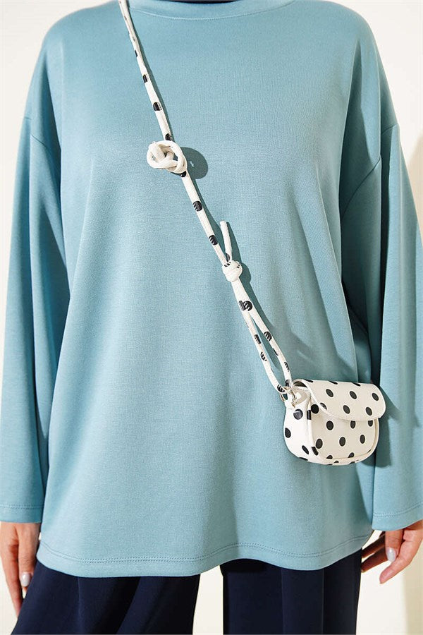 Crew Neck Basic Loisha Tunic Petrol