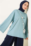 Crew Neck Basic Loisha Tunic Petrol
