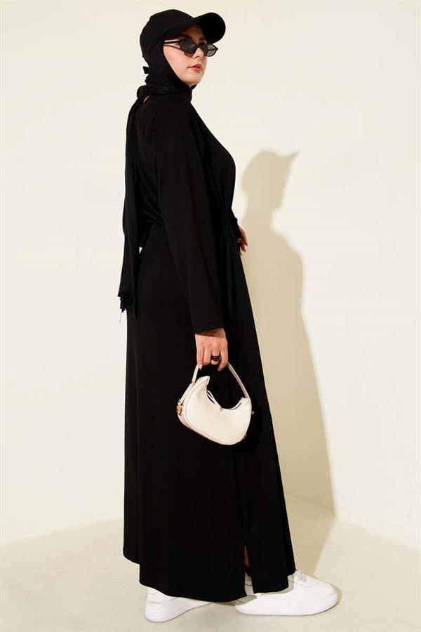 Crew Neck Waist Tunnel Loysha Dress Black