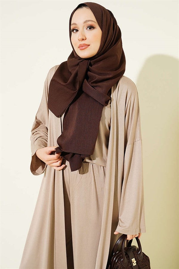Crew Neck Loose 3 Piece Set in Beige