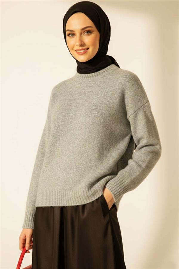 Crew Neck Soft Knit Sweater Mint Green