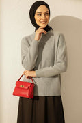 Crew Neck Soft Knit Sweater Mint Green
