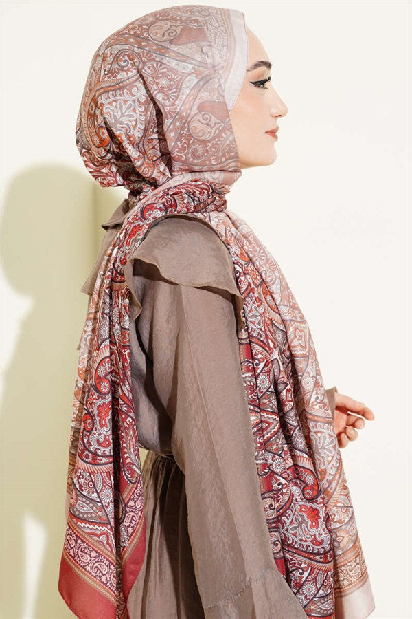 Bohemian Inspired Shawl in Terracotta