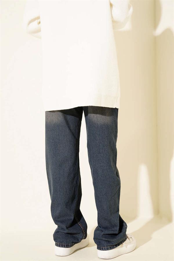 Wide Leg Jeans Brown Tint Pants
