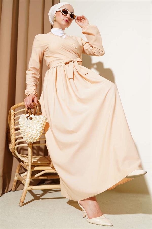 2 Piece Set with Bolero and Skirt, Beige