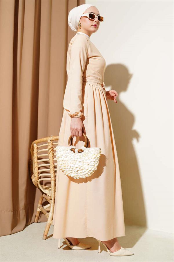 2 Piece Set with Bolero and Skirt, Beige