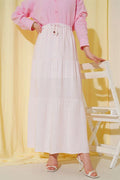 Pink Skirt with Beaded Rope Detail