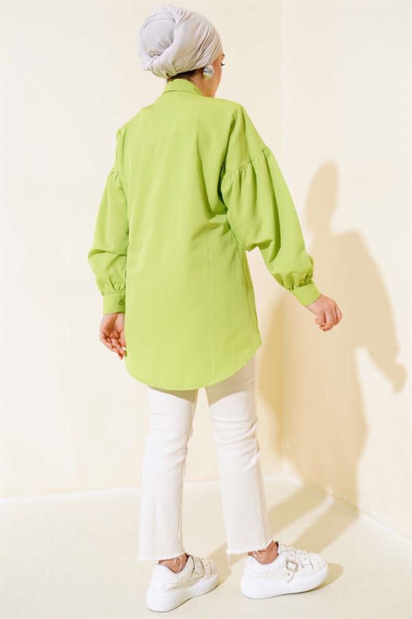 Beaded Shirt Pistachio Green