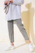 Straight Leg Jeans Grey Snow