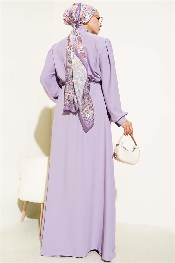 Buttoned-down, Rope Belted Dress, Lilac