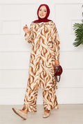 Buttoned Down Double Breasted Suit with Elastic Sleeve Detail