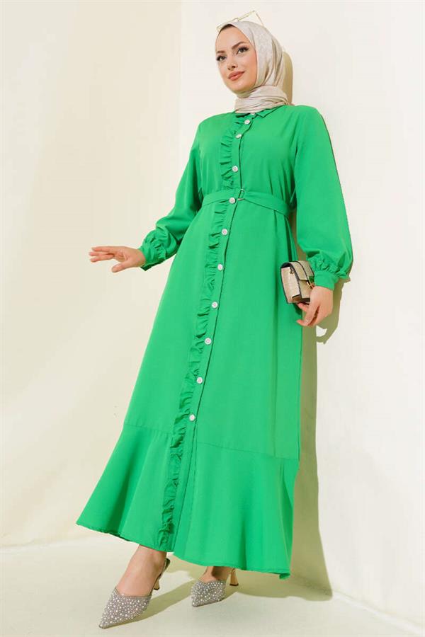 Green Ruffle Dress