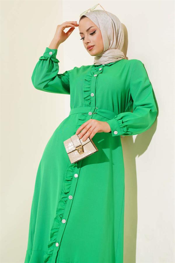 Green Ruffle Dress