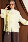 British Button Detail Shirt Yellow