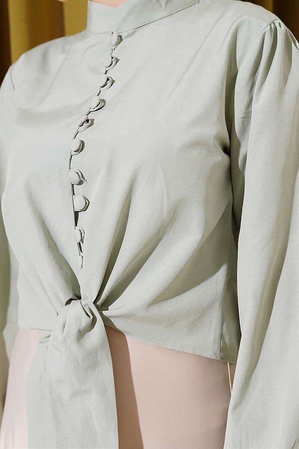 British Button-Down Short Shirt Mint