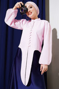 British Button-Down Short Shirt Pink