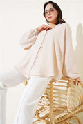 Brit Button Down Shirt Beige