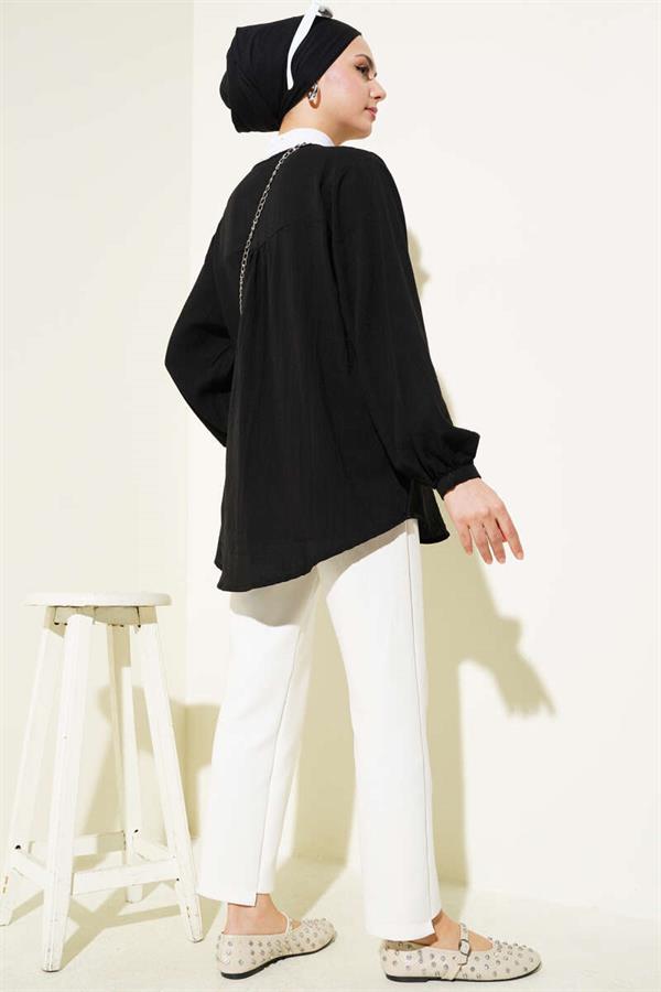 Brit Button Down Shirt Black