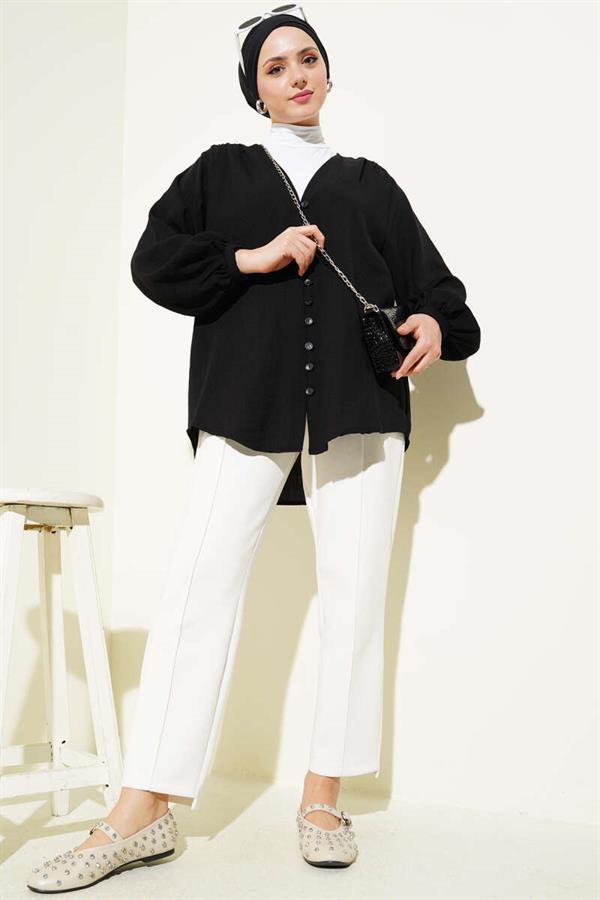 Brit Button Down Shirt Black
