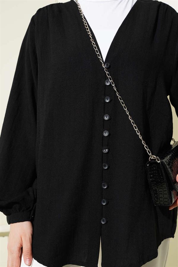 Brit Button Down Shirt Black