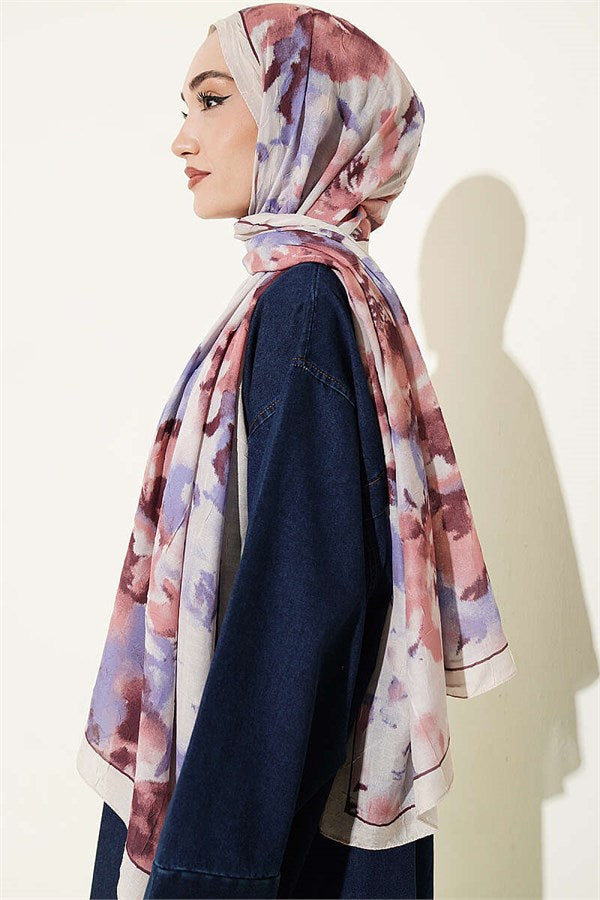 Cloud Patterned Bamboo Crash Shawl