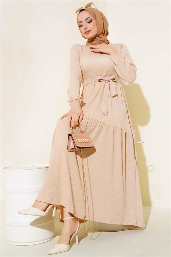 Beige Layered Dress