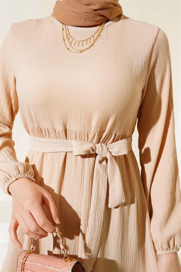 Beige Layered Dress