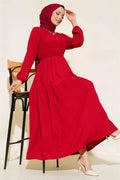 Burgundy Layered Dress