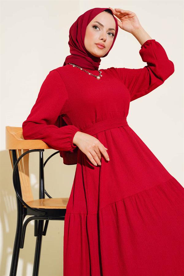 Burgundy Layered Dress