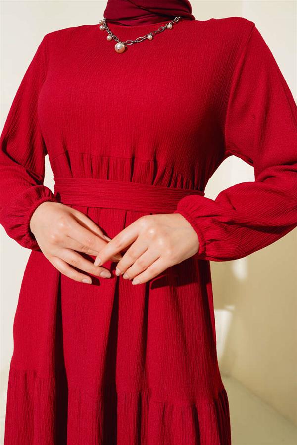 Burgundy Layered Dress