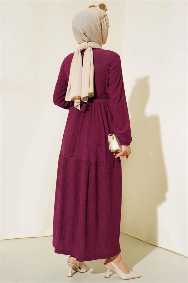 Bürümcük Layered Dress Plum
