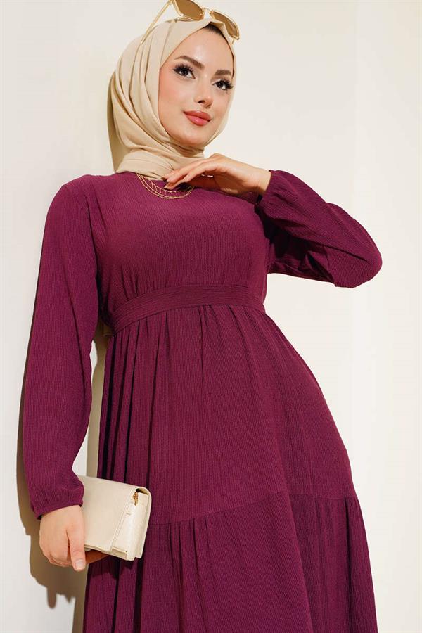 Bürümcük Layered Dress Plum