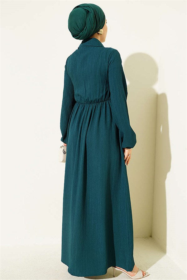 Cross Bust Dress Emerald